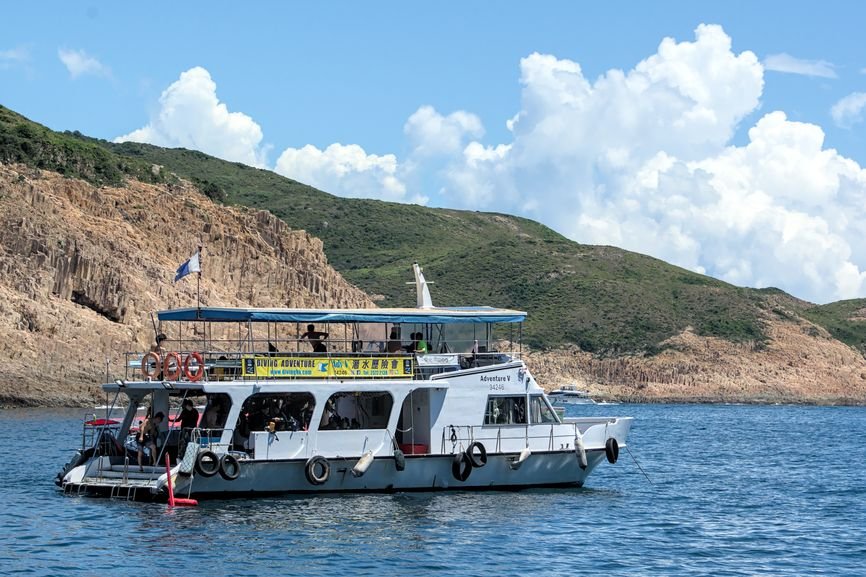 Dive boat in Hong Kong's New Territories