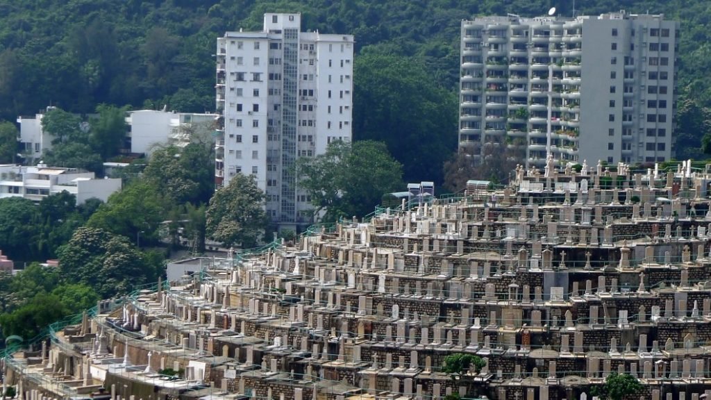 A Hong Kong home overlooking a cemetery