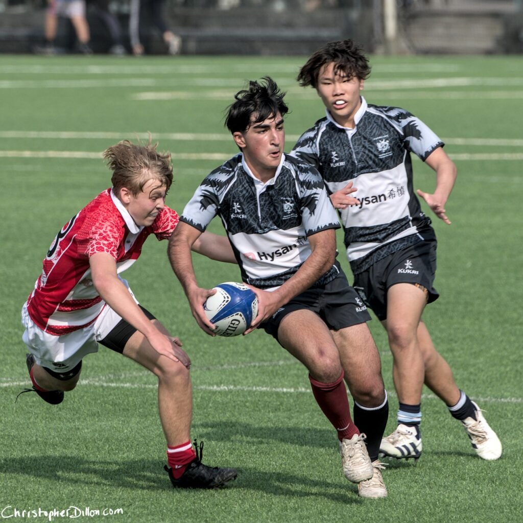 Under-16 boys at the 2024 New Year's Day Rugby Tournament in Hong Kong