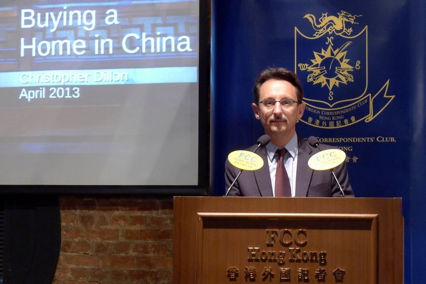 Christopher Dillon, speaking at the Foreign Correspondents' Club in Hong Kong. Images in the photo archive often provide clues to their capture date.